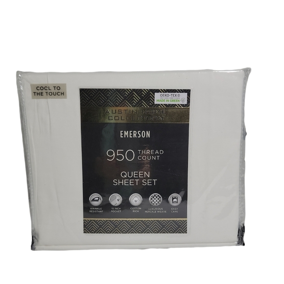 Austin Home Collection Emerson QUEEN SHEET SET 950 Thread Count New - Picture 2 of 7